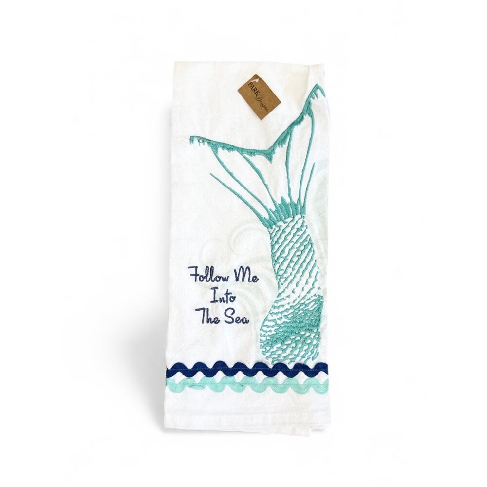 Park Designs “Into the Sea” Embroidered Decorative Dishtowel NWT